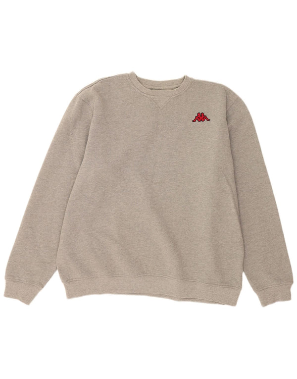 Felpa Kappa Uomo Maglione 2XL Cotone Grigio