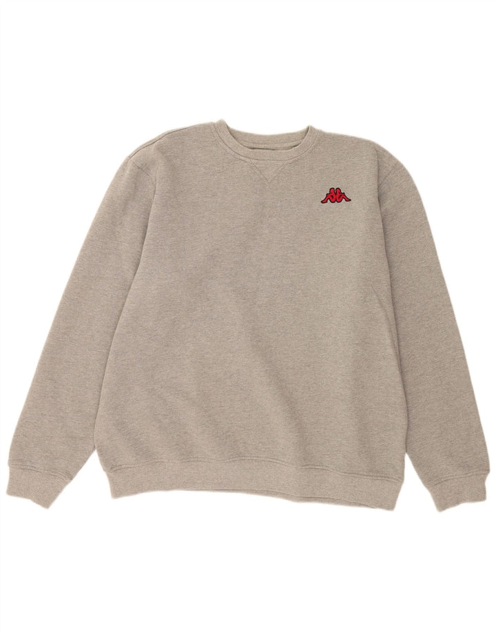 Felpa Kappa Uomo Maglione 2XL Cotone Grigio