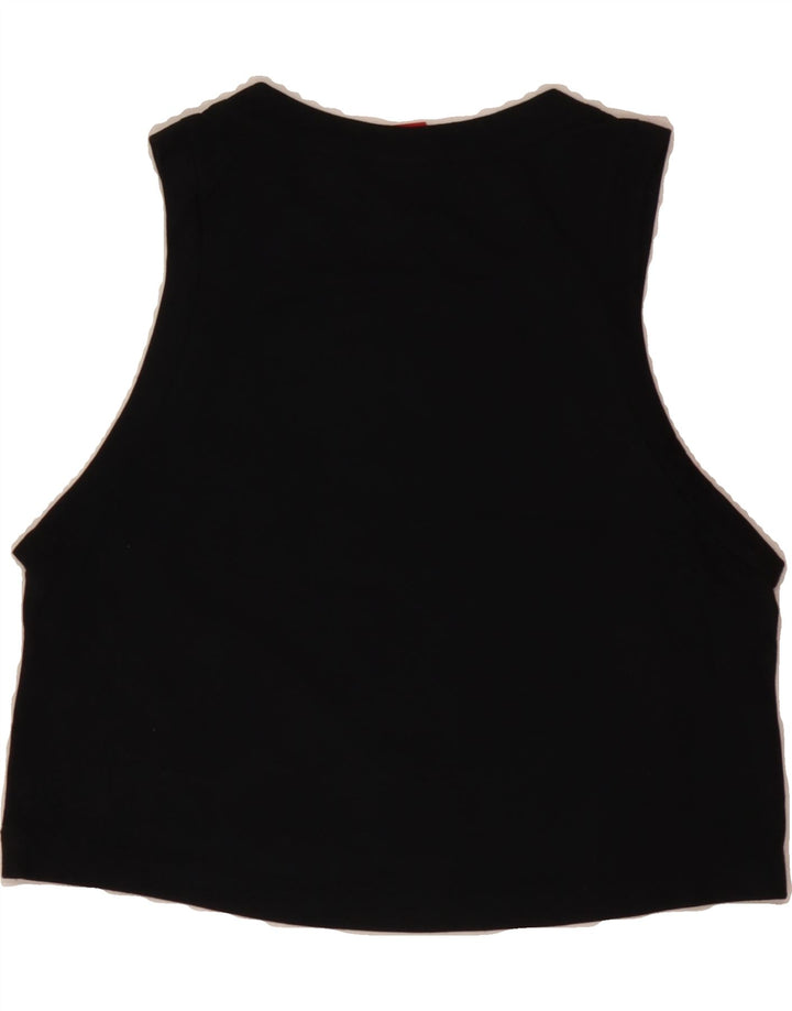 NIKE Womens Crop Graphic Vest Top UK 6 XS Black Vintage Nike and Second-Hand Nike from Messina Hembry 