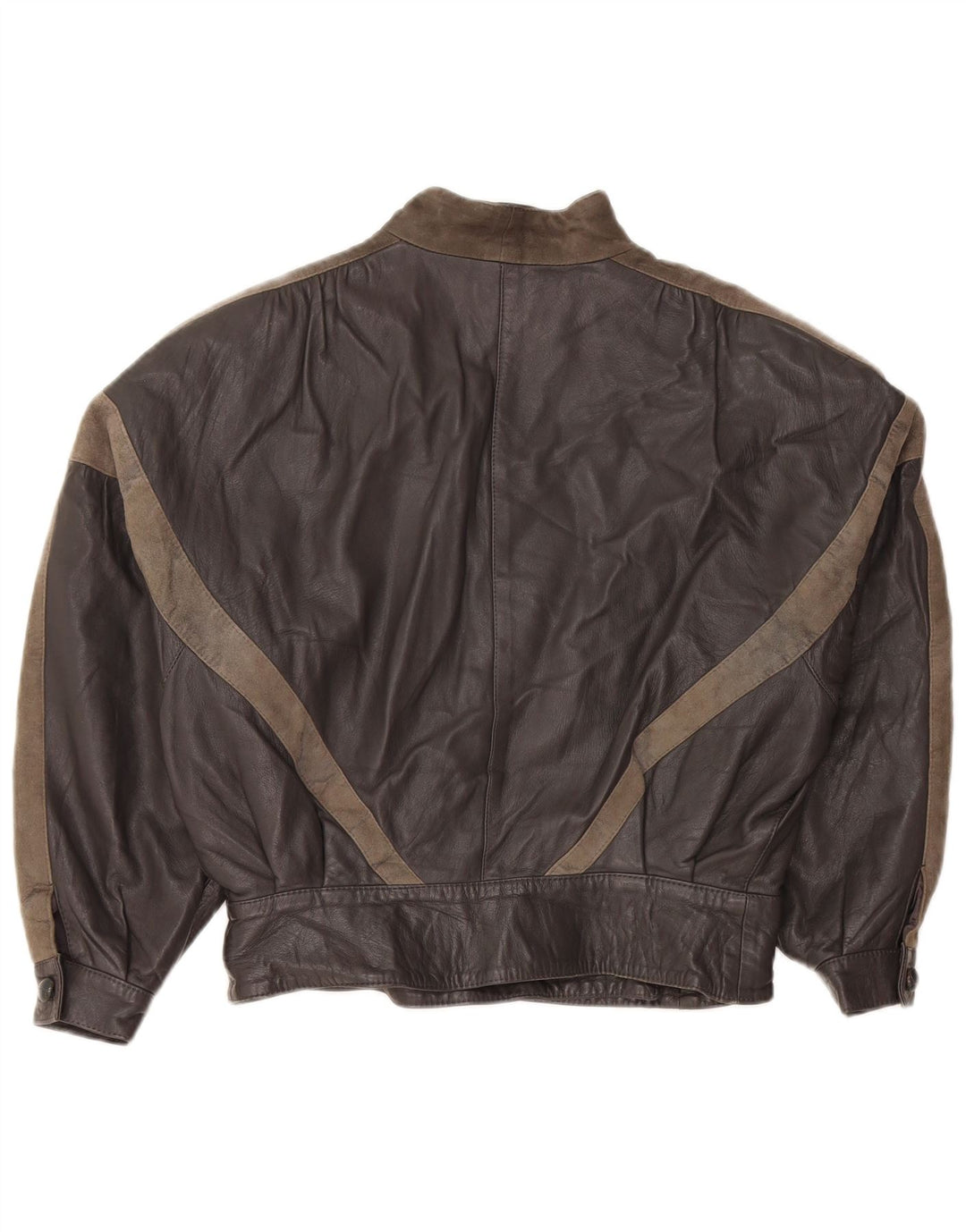 Giacca Donna Lavorazione Artigiana IT 44 Pelle Colourblock Grigio Medio