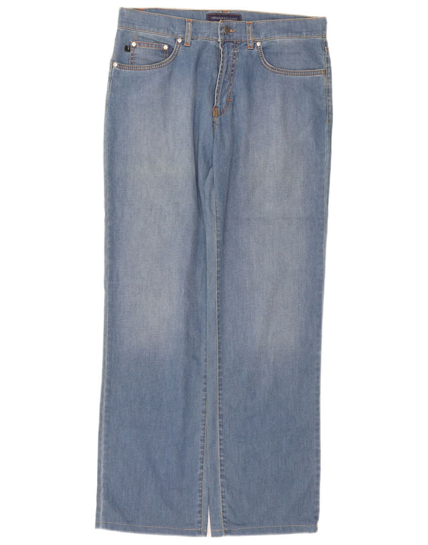 Jeans Straight Uomo Trussardi W36 L31 Blu Cotone