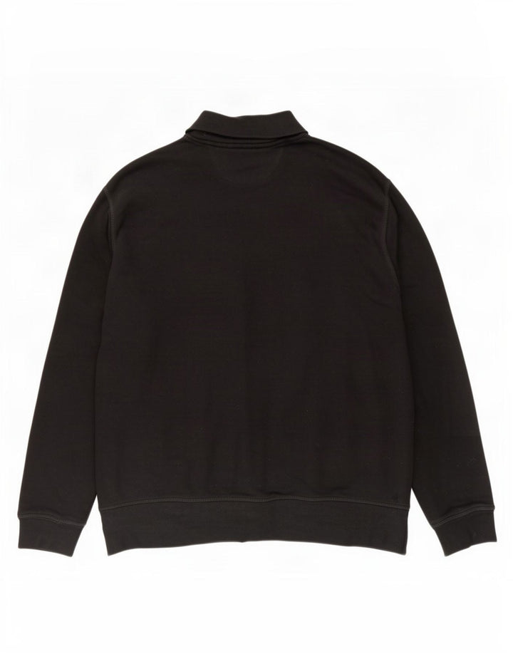 Felpa Zara da uomo con collo con zip, maglione medio nero