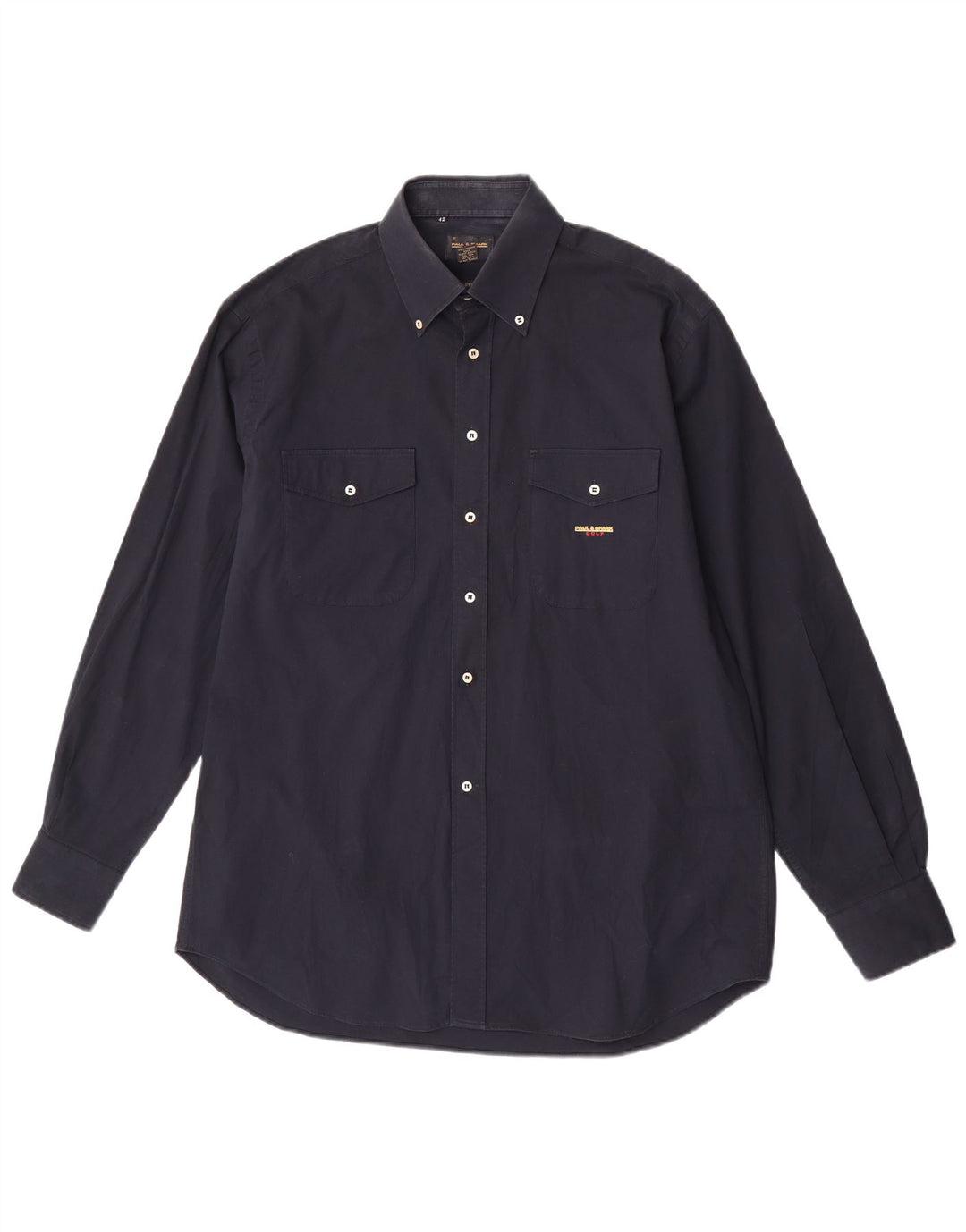 Maglia da golf da uomo Paul & Shark taglia 42 grande cotone blu navy