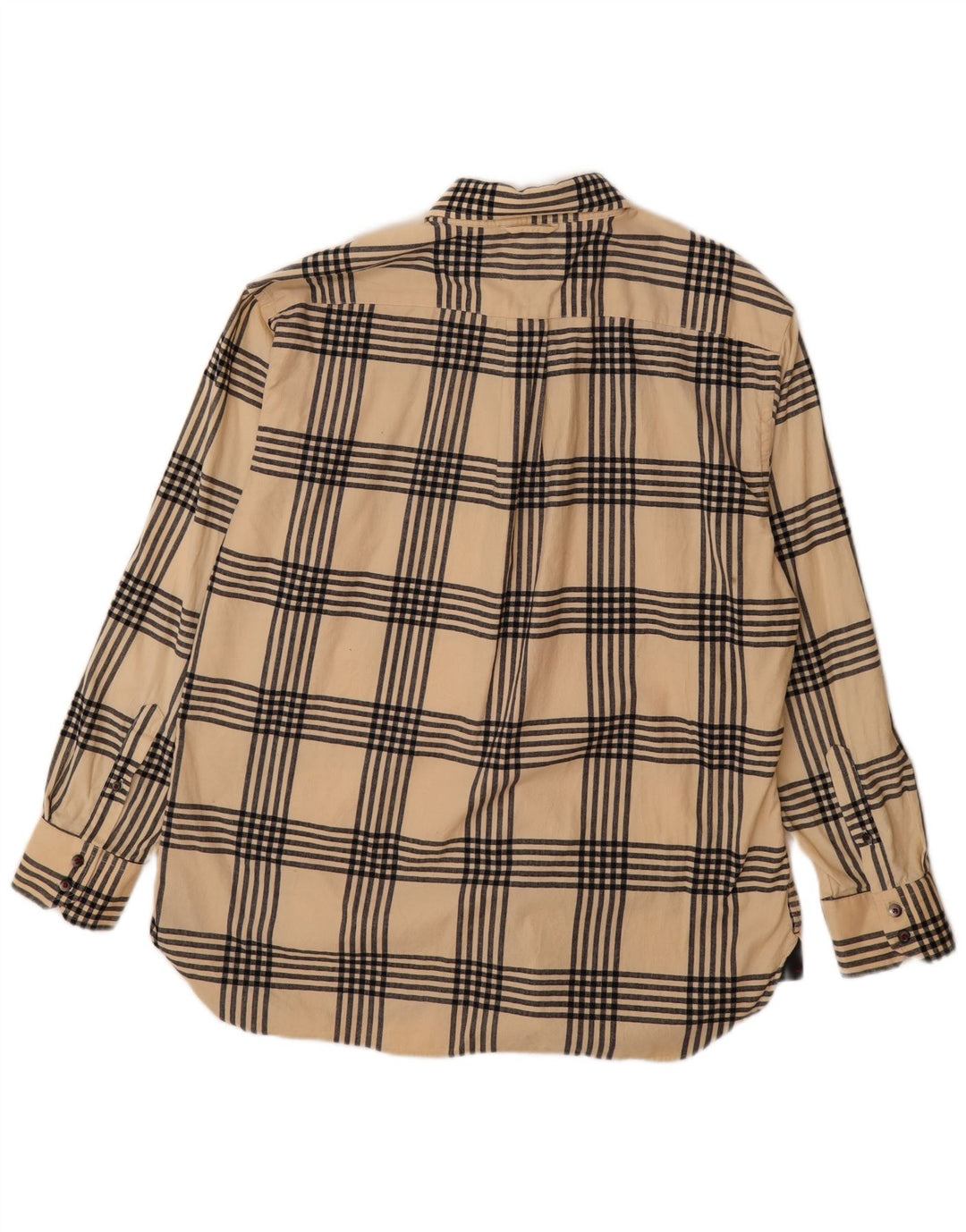 TOMMY HILFIGER Camicia da uomo grande in cotone scozzese beige