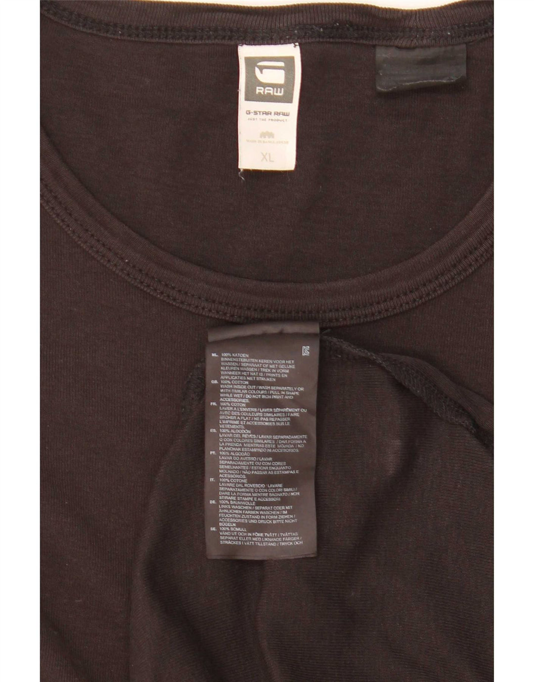 Maglia da uomo G-Star a maniche lunghe XL in cotone nero