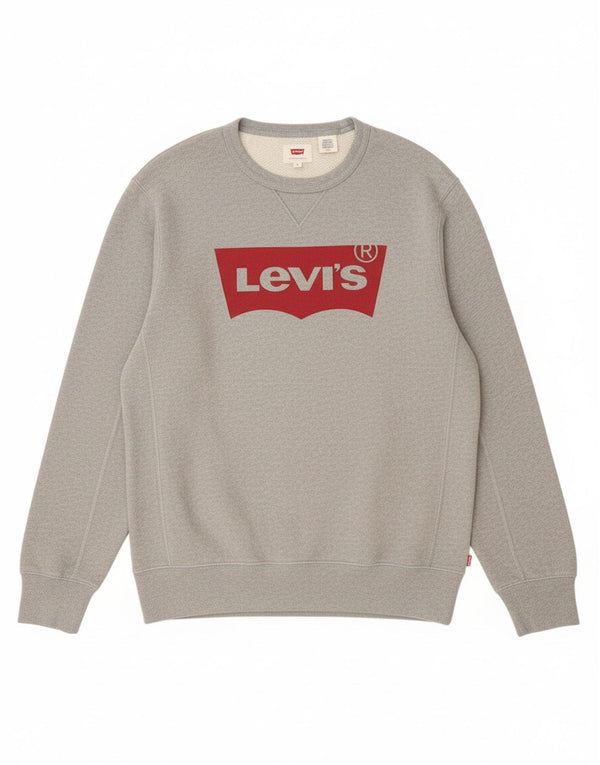 Felpa grafica da uomo Levi's, piccola, in cotone grigio