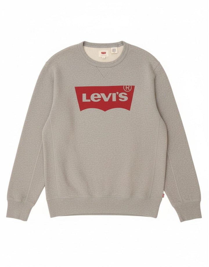 Felpa grafica da uomo Levi's, piccola, in cotone grigio