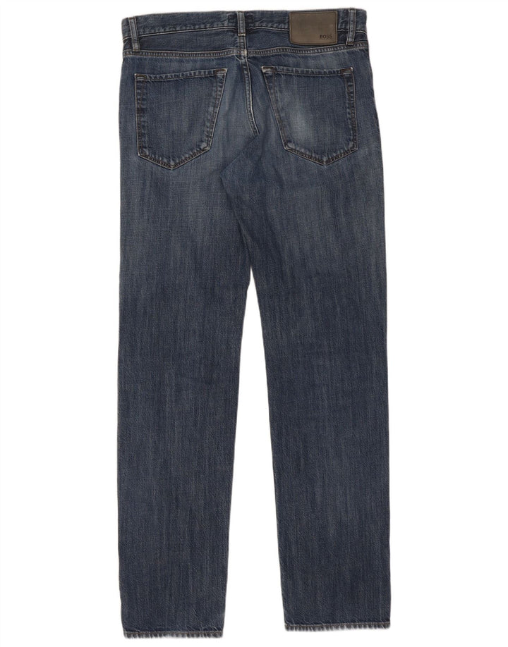 Jeans dritti da uomo Hugo Boss W32 L34 cotone blu