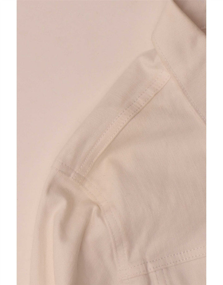 Giacca di jeans da donna Gap UK 16 grande cotone bianco