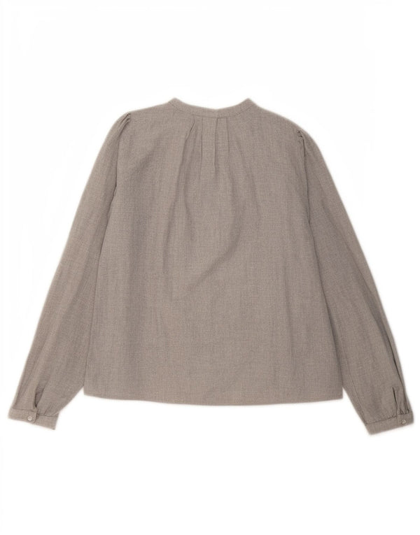 Camicia Zara da donna a maniche lunghe vestibilità ampia, taglia UK 10, piccola grigia floreale