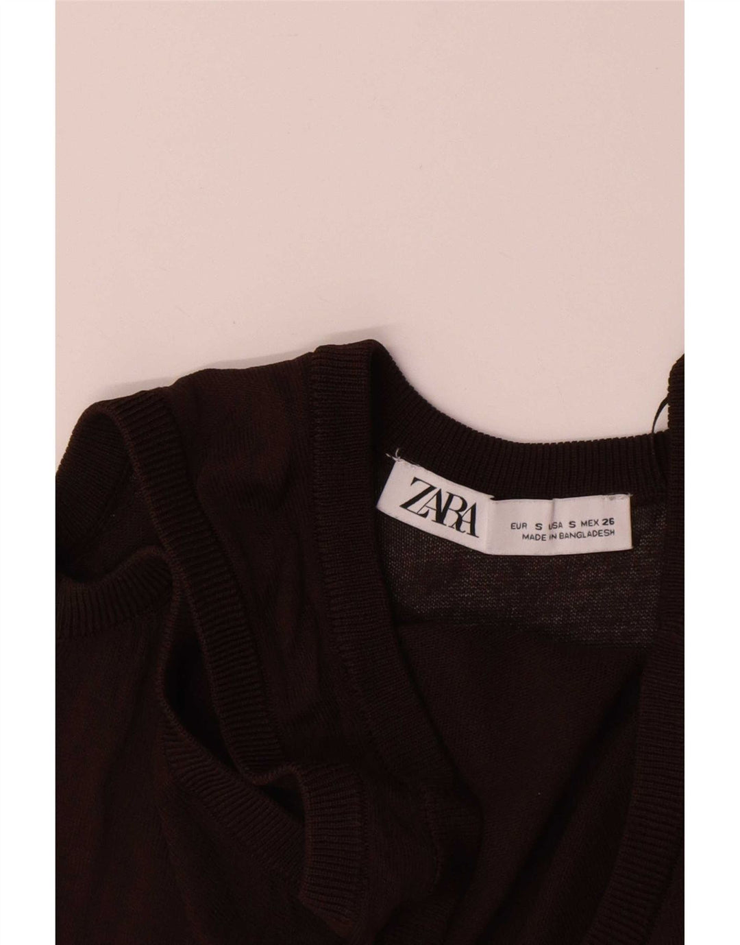 Canottiera Zara da donna UK 8 piccola in viscosa marrone