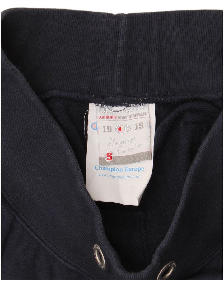 CHAMPION Pantaloni da tuta da donna Joggers UK 8 Small Blu Navy Cotone