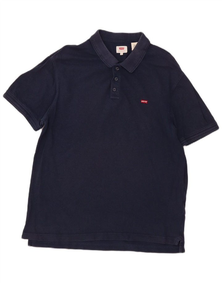 Polo Levi's da uomo XL in cotone blu navy