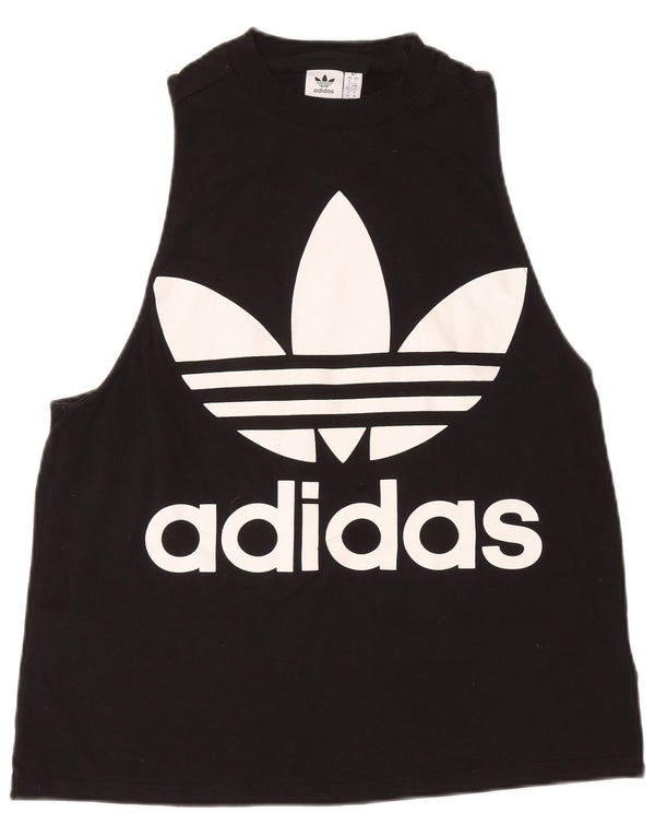 Canotta grafica da donna Adidas UK 18 XL cotone nero