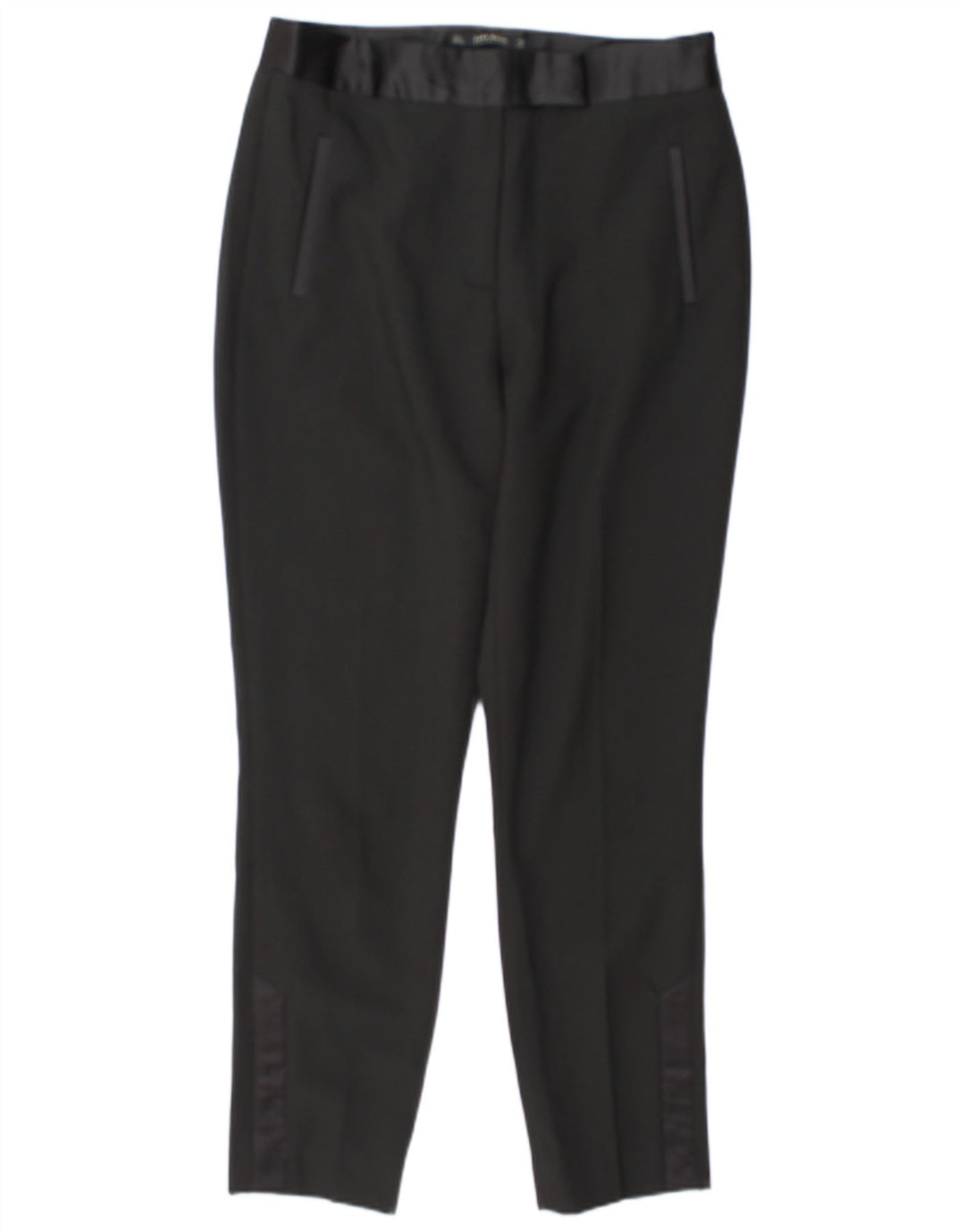 Pantaloni casual slim da donna Zara grandi W30 L29 poliestere nero