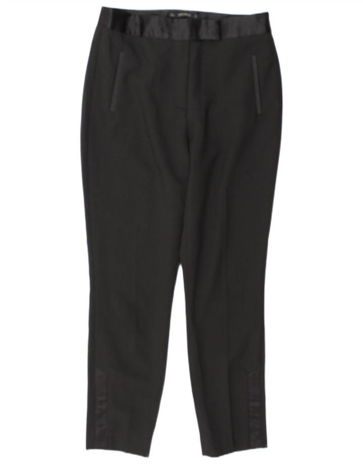 Pantaloni casual slim da donna Zara grandi W30 L29 poliestere nero