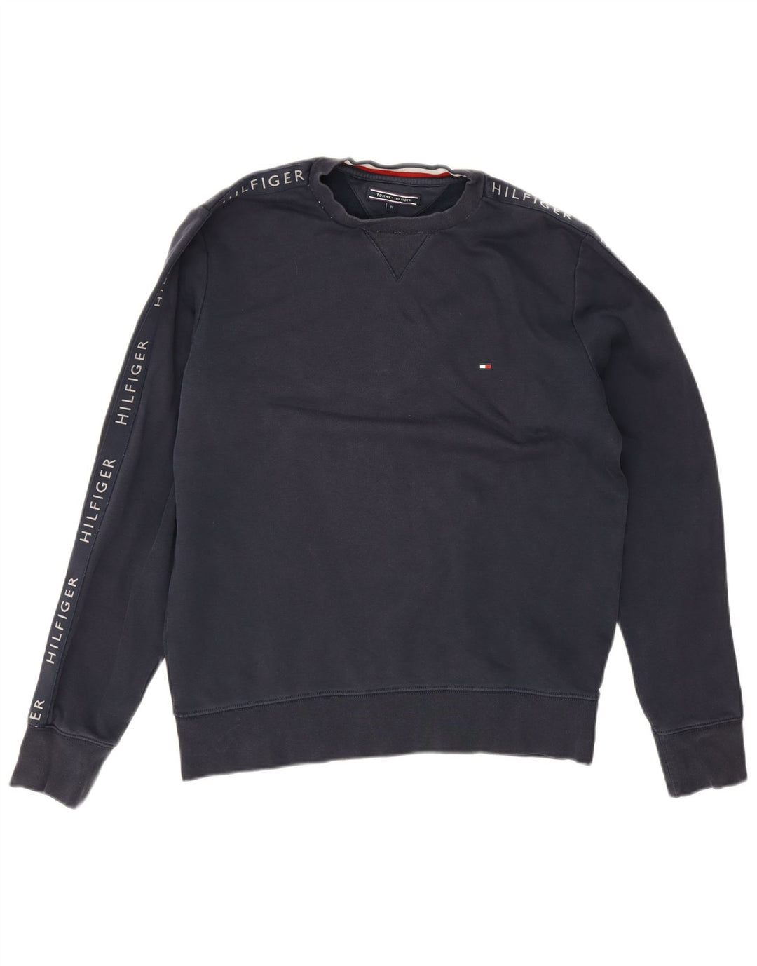 Felpa grafica da uomo Tommy Hilfiger Maglione medio in cotone blu navy