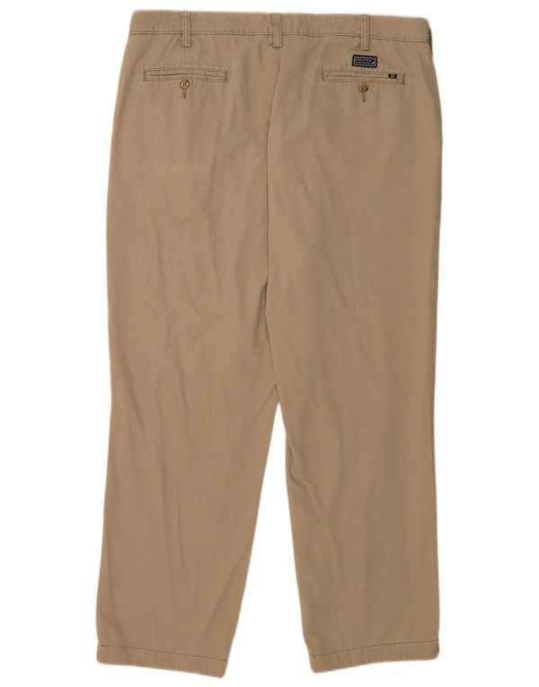 Pantaloni chino dritti da uomo Nautica vestibilità classica W40 L32 cotone beige
