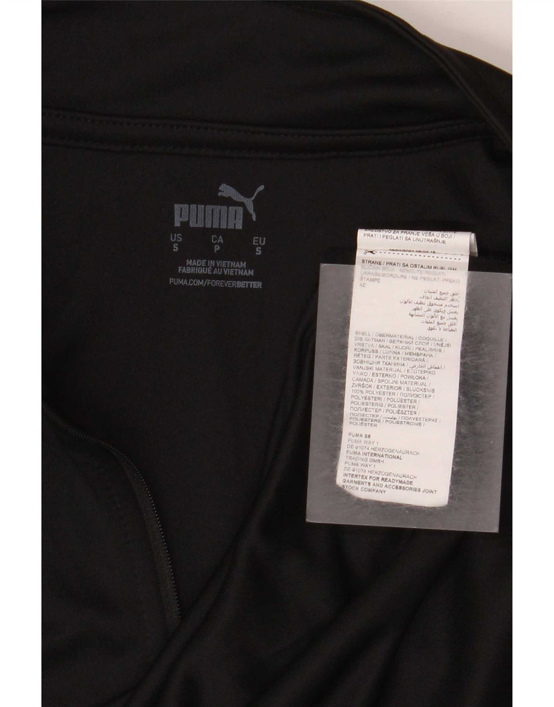Puma Uomo Lombardia Uno Grafica Zip Collo Pullover Tuta Top Piccola Nera