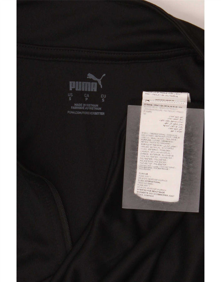Puma Uomo Lombardia Uno Grafica Zip Collo Pullover Tuta Top Piccola Nera
