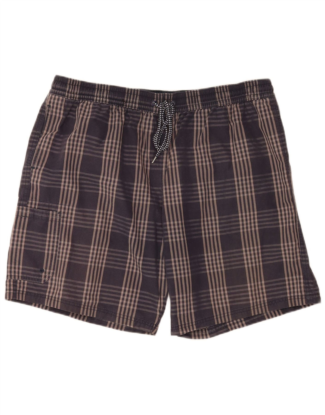Pantaloncini da bagno cargo da uomo Marks & Spencer 2XL cotone a quadri blu navy