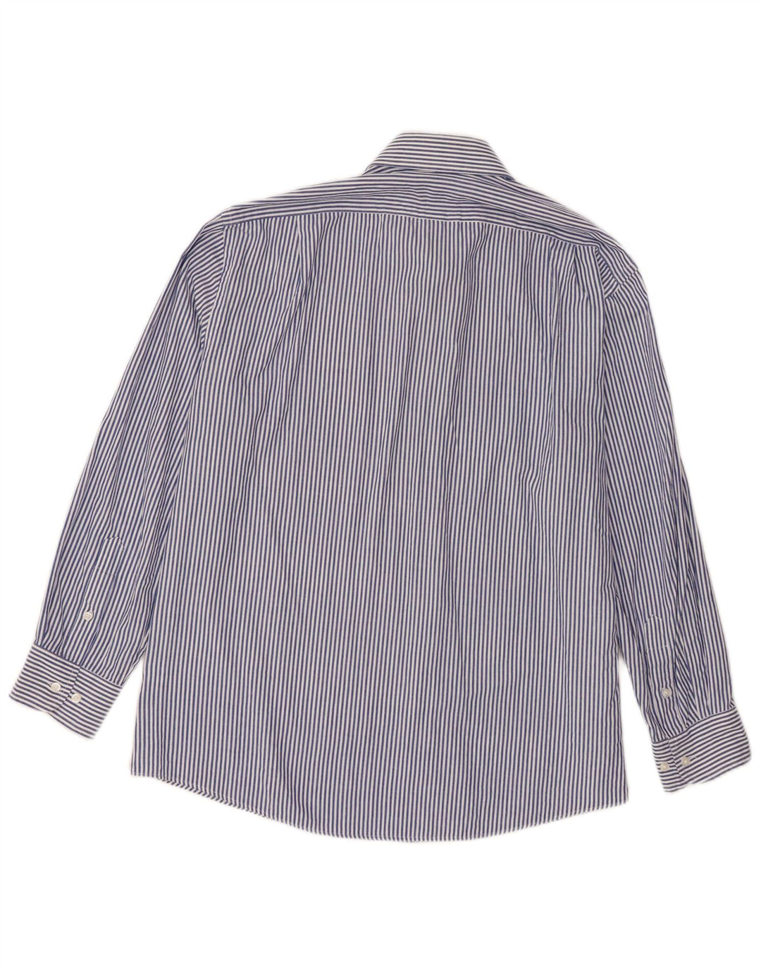 Camicia aderente da uomo Dockers taglia 16 16 1/2 grande cotone a righe blu