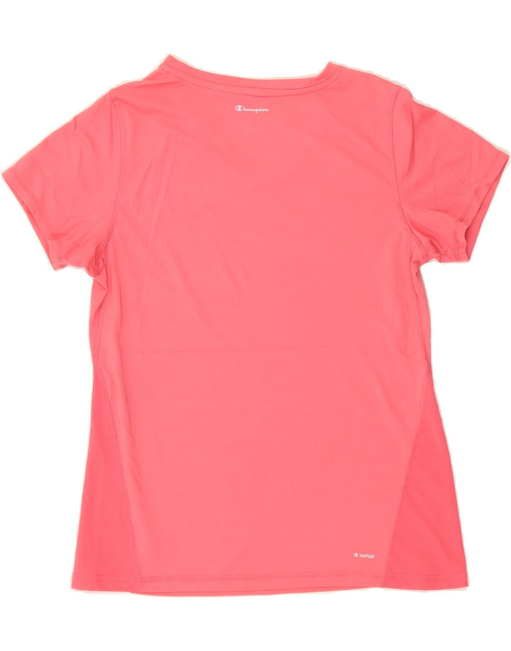 CHAMPION Womens T-Shirt Top UK 12 Medium Pink Polyester Vintage Champion and Second-Hand Champion from Messina Hembry 