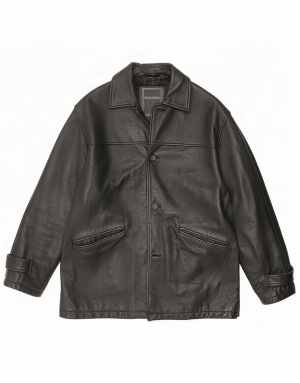 Giacca in pelle da uomo Angelo Litrico XL nera classica