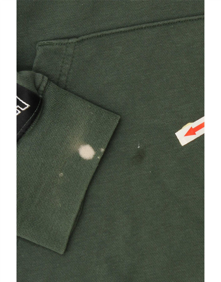 Felpa con cappuccio grafica Nike da uomo in cotone verde medio