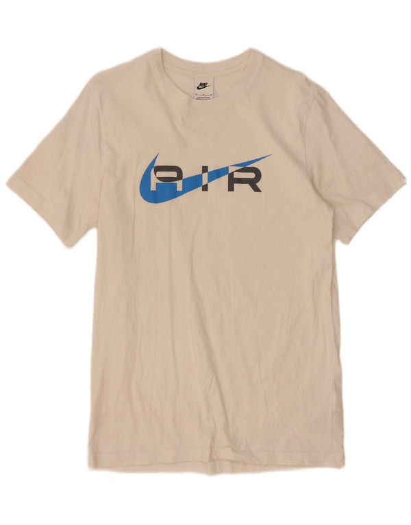 T-shirt grafica da uomo Nike Top in cotone bianco medio