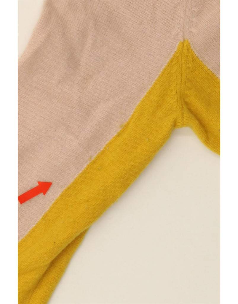 BODEN Womens Crew Neck Jumper Sweater UK 8 Small Yellow Colourblock Vintage Boden and Second-Hand Boden from Messina Hembry 