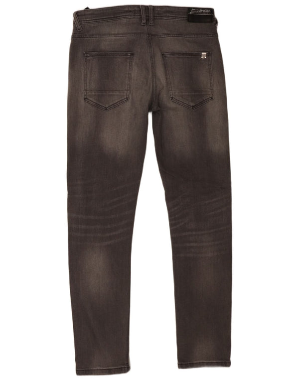 Jeans slim da uomo Zara EU 42 Large W32 L30 Cotone grigio