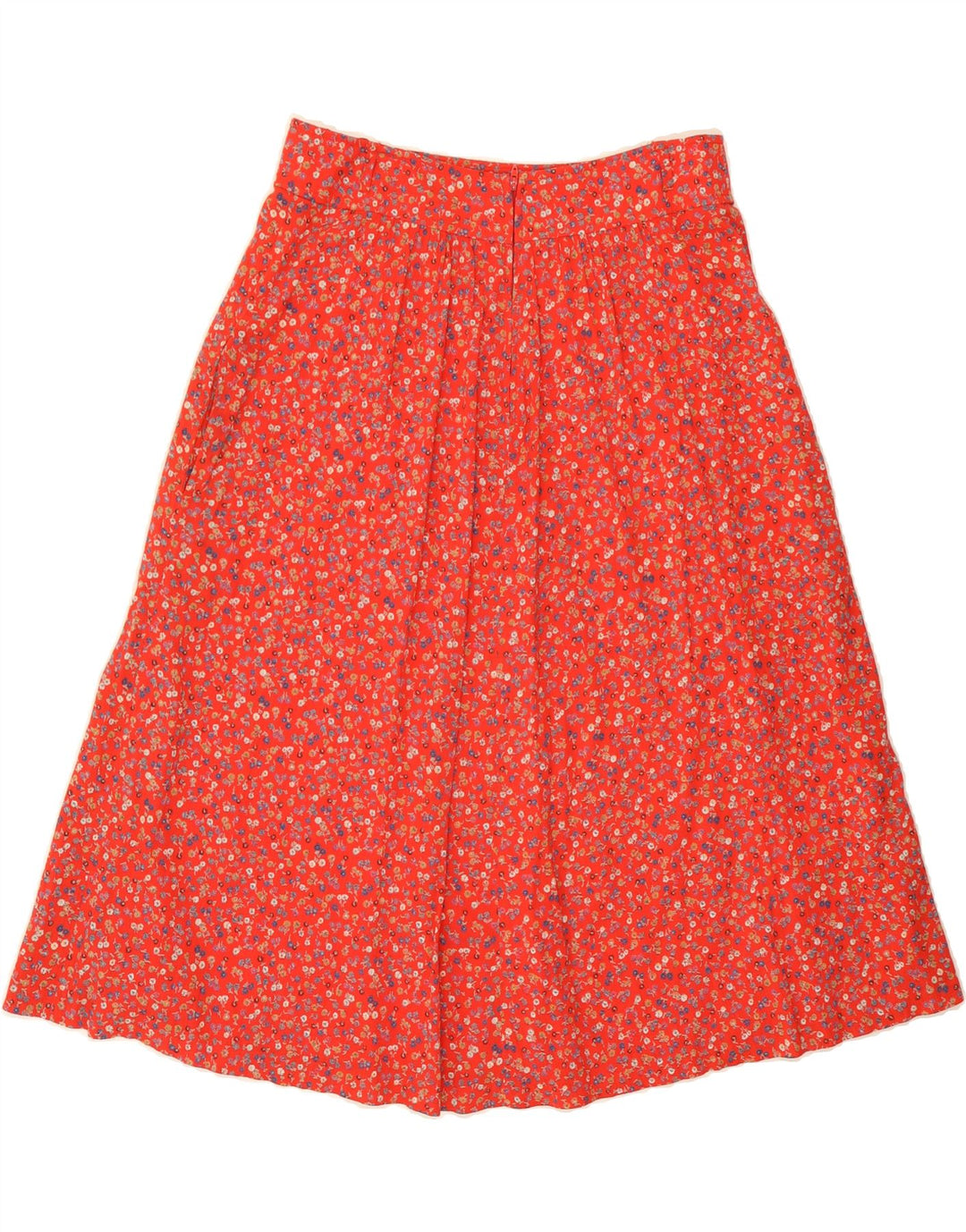 Gonna a trapezio da donna VINTAGE IT 42 media W30 rossa floreale