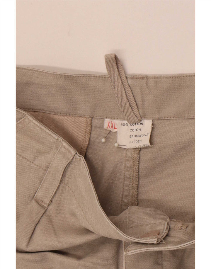 Pantaloncini cargo vintage da uomo 2XL W38 in cotone grigio