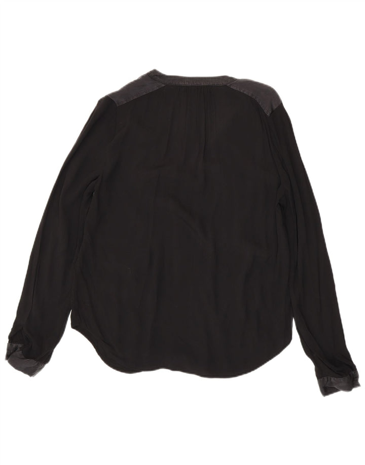Camicetta a maniche lunghe oversize da donna Tommy Hilfiger Top US 4 Small Nero