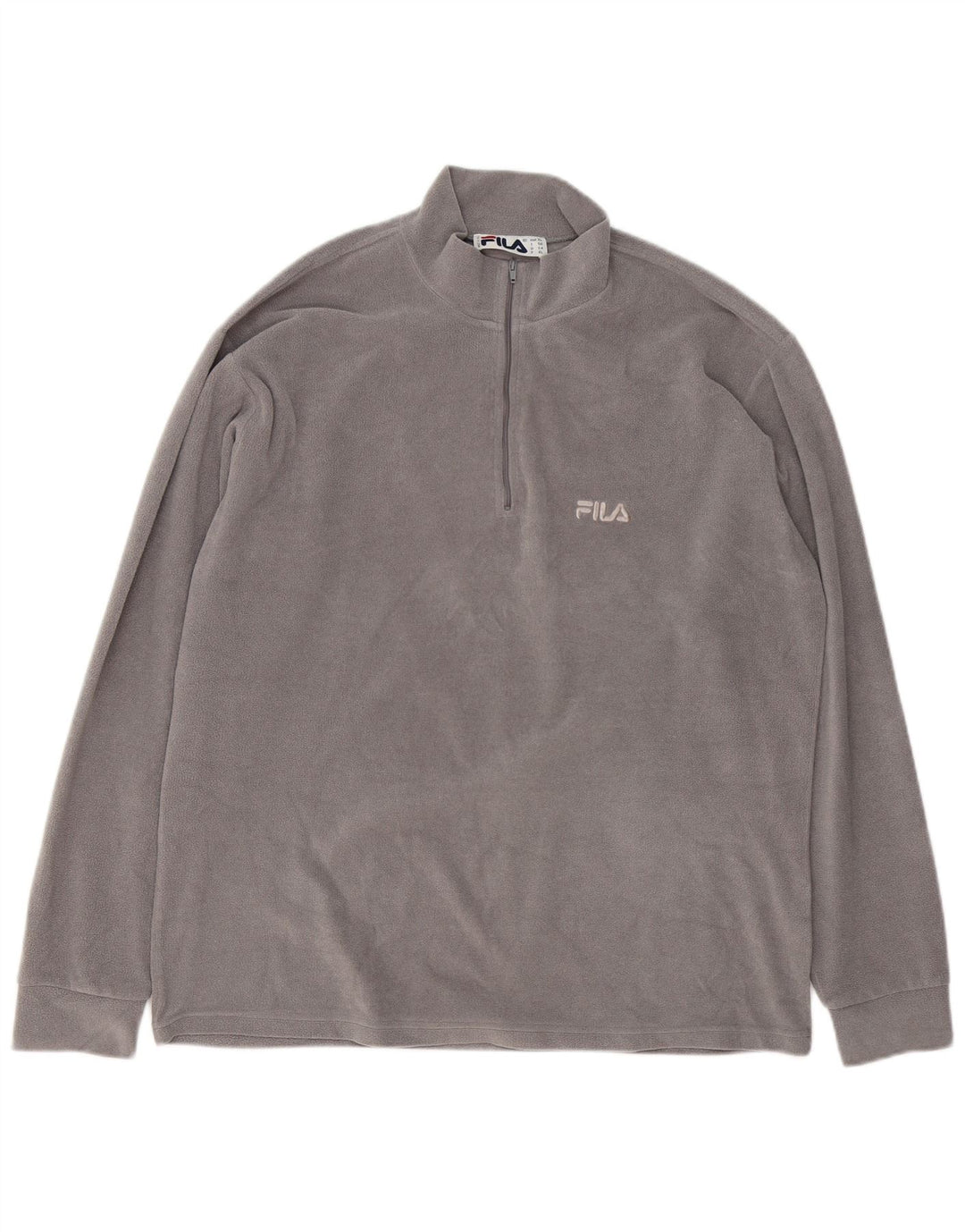 Maglione in pile da uomo FILA con zip e collo XL grigio