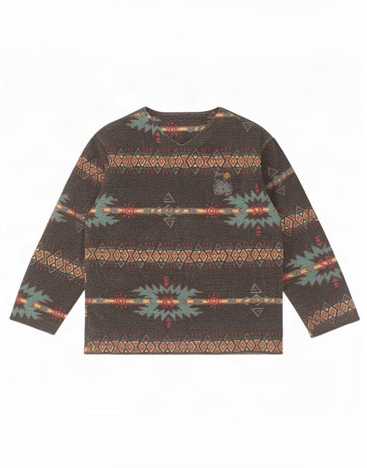Felpa da uomo Scorpion Bay Maglione grande cotone geometrico grigio