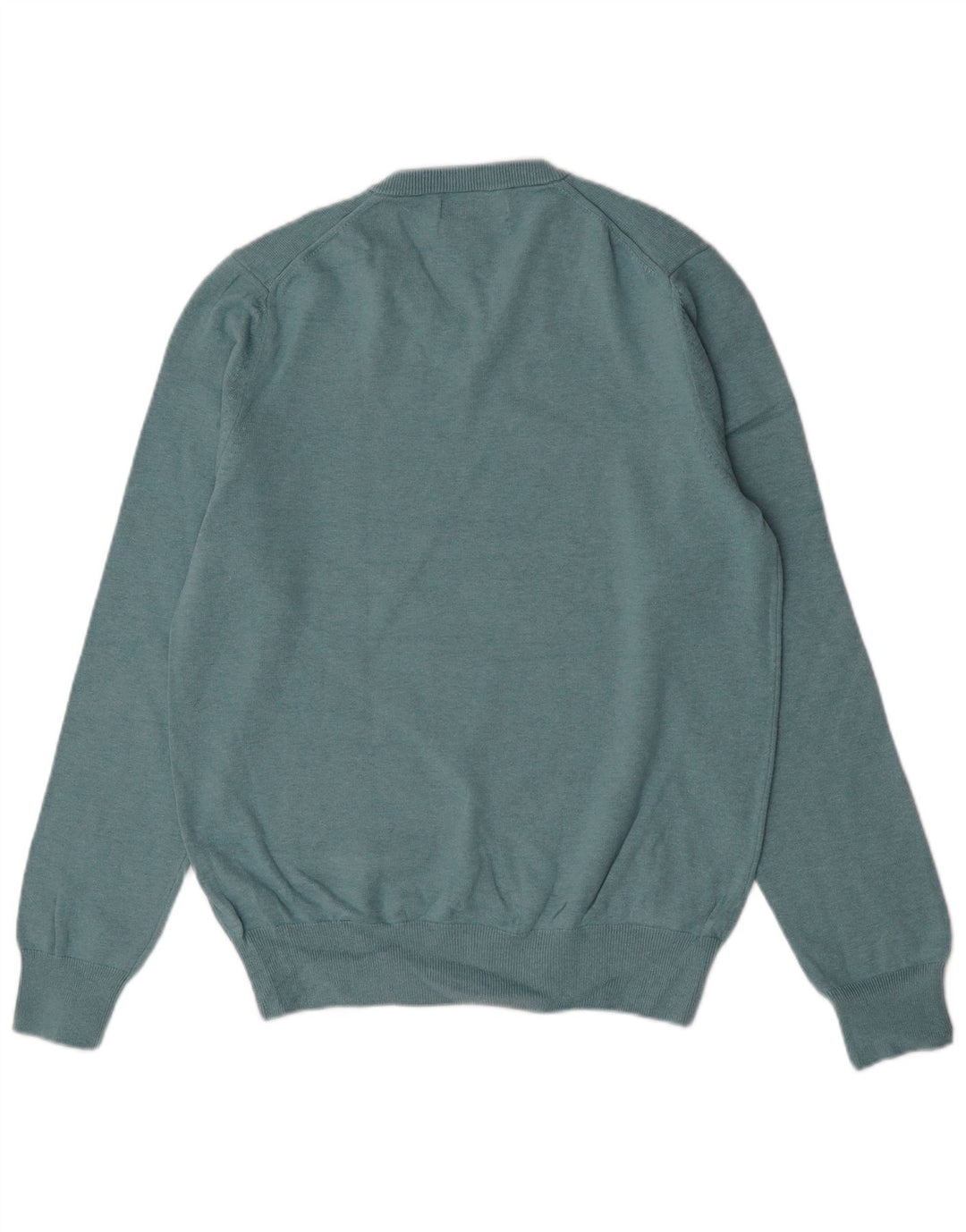 Maglione da uomo con scollo a V Marks & Spencer in cotone blu medio
