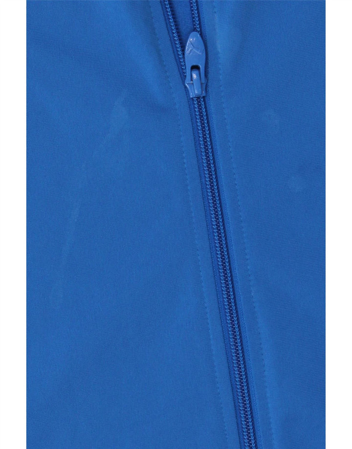 Giacca da ginnastica da uomo Puma Small in poliestere color block blu