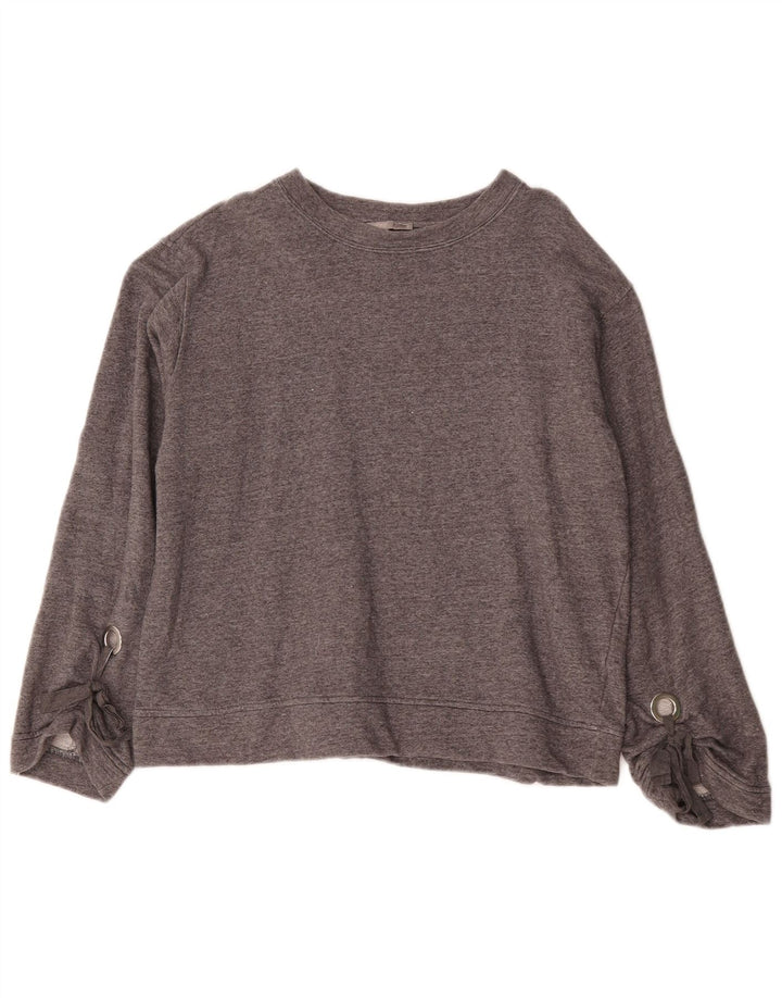 Felpa oversize da donna Zara UK 10 piccola grigia screziata