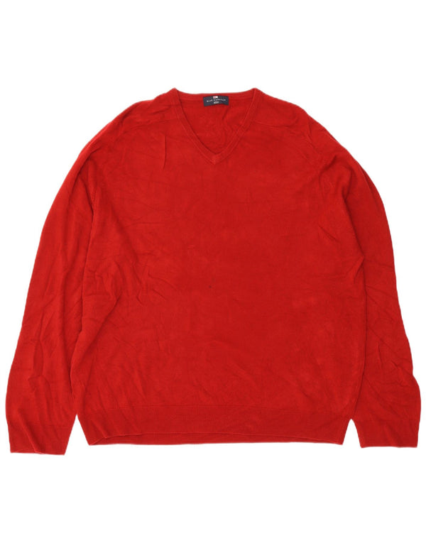 Maglione da uomo con scollo a V Marks & Spencer 2XL rosso acrilico