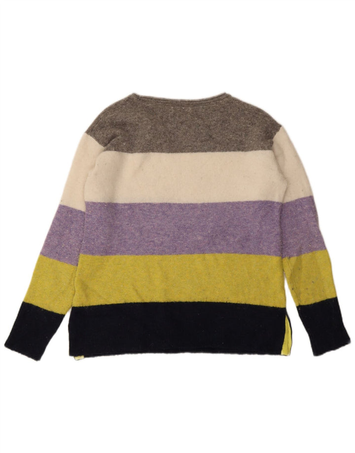 Maglione maglione con scollo a barca da donna White Stuff UK 12 medio multicolore