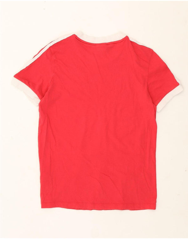 T-shirt Adidas da donna con vestibilità regolare, UK 12, cotone rosa medio