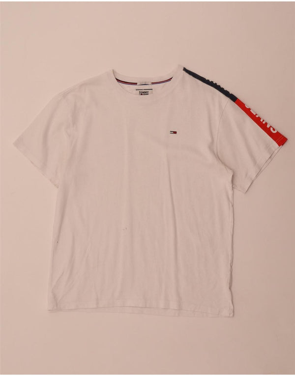 T-shirt grafica da uomo con vestibilità regolare Tommy Hilfiger Top Large White Colourblock