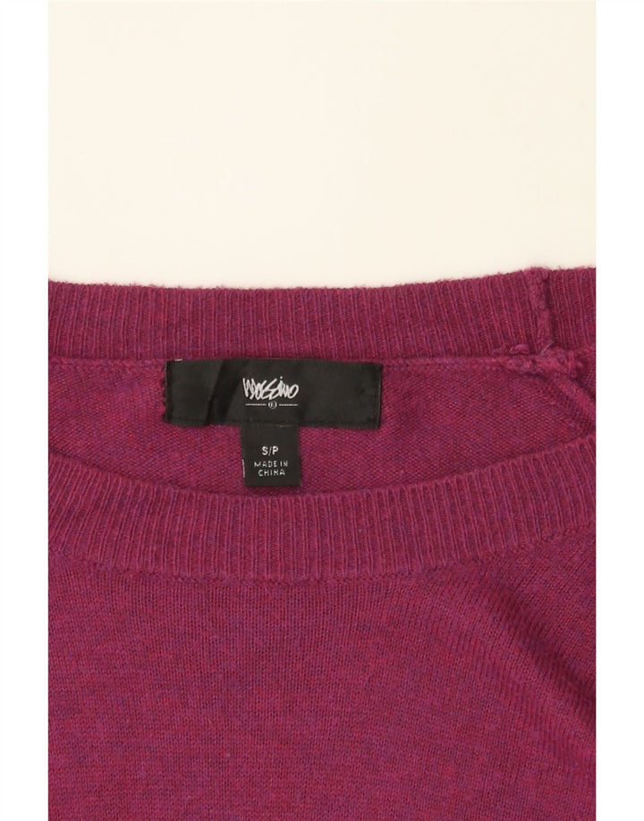 MOSSIMO Womens Boat Neck Jumper Sweater UK 10 Small Maroon Nylon Vintage Mossimo and Second-Hand Mossimo from Messina Hembry 