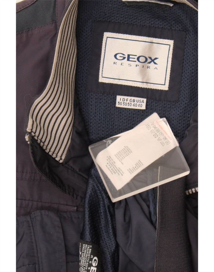 Giubbotto bomber da uomo Geox Respira IT 50 Large Blu Navy Poliestere