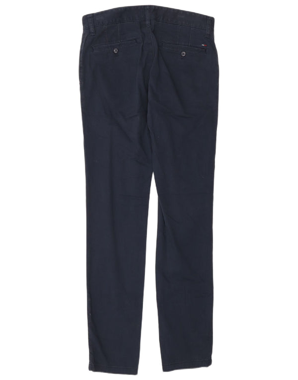 Pantaloni chino slim da uomo Tommy Hilfiger W29 L34 cotone blu navy
