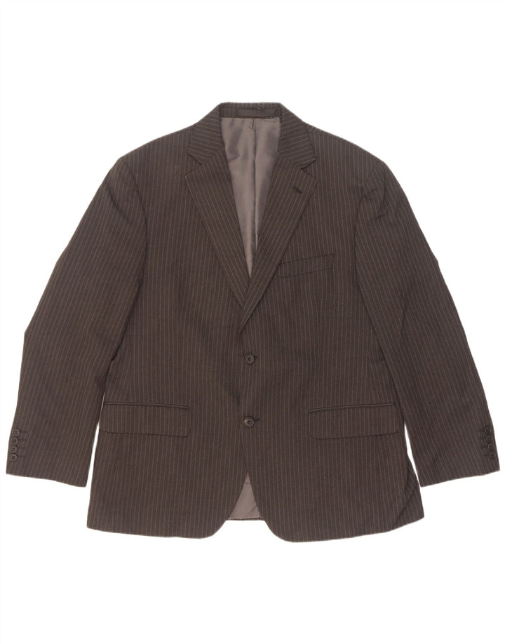 Giacca blazer a 2 bottoni Marks & Spencer da uomo UK 42 grande gessato grigio