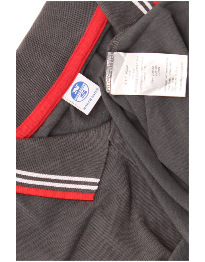 Polo da uomo North Sails grande in cotone grigio