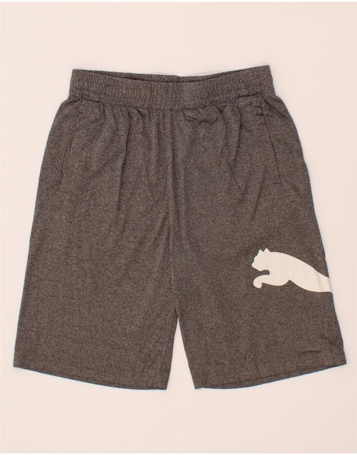 PUMA Boys Graphic Sport Shorts 14-15 Years Large Grey Polyester Vintage Puma and Second-Hand Puma from Messina Hembry 